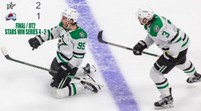 Stars Beat Avs in Double OT to Advance to Western Conference Final